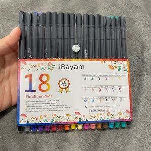 iBayam 18 Fineliner Pens- 0.38mm